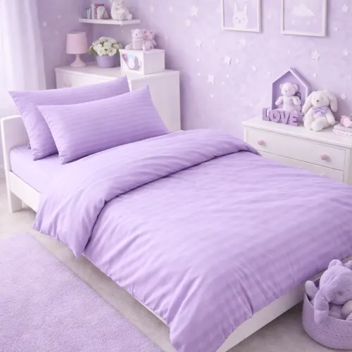 Комплект постельного белья  Бязь JUNIOR 17-0618 Stripe Purple