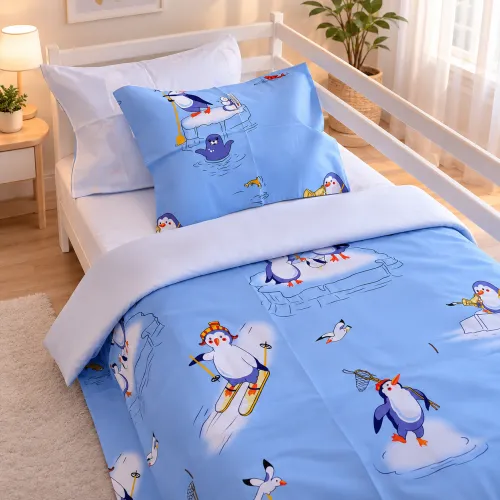 Комплект постельного белья Ranforce Elite TEENAGER 17-0619 Funny penguins