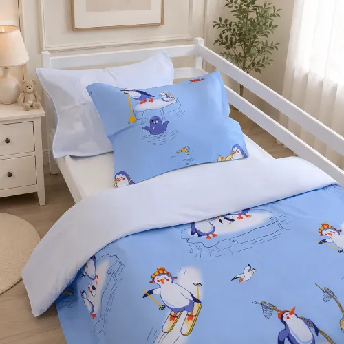Комплект постельного белья Ranforce Elite JUNIOR 17-0619 Funny penguins - 1