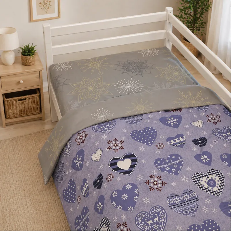 Комплект постельного белья Бязь JUNIOR 17-0655 Snowflake - 6