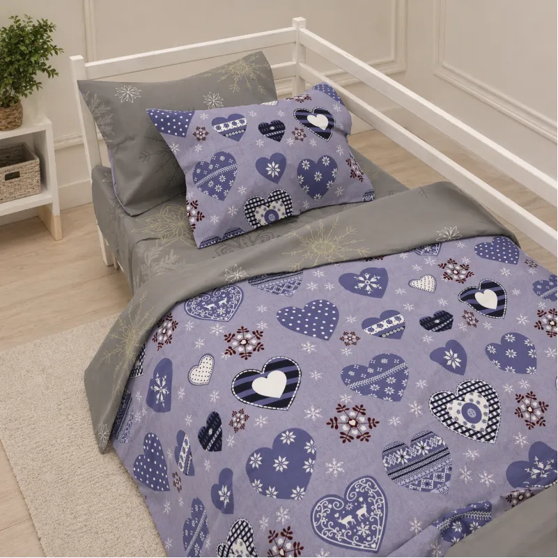 Комплект постельного белья Бязь JUNIOR 17-0655 Snowflake - 7