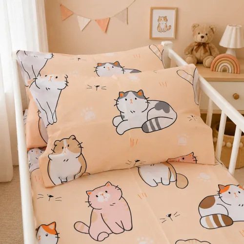 Комплект постельного белья Бязь BABY 17-0665 Cream Kittens - 5