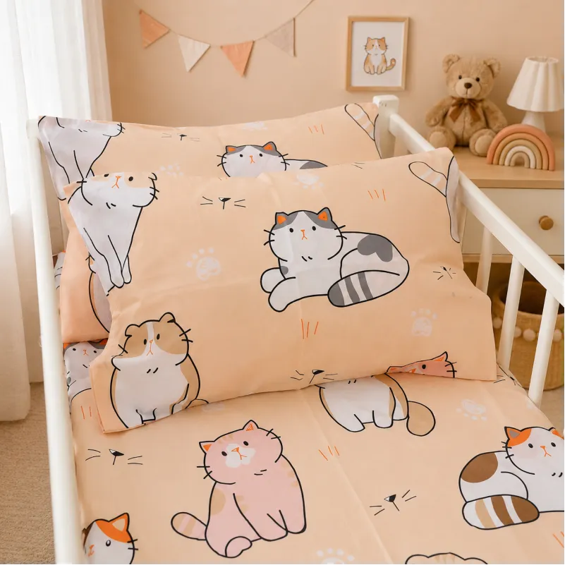 Комплект постельного белья Бязь BABY 17-0665 Cream Kittens - 4