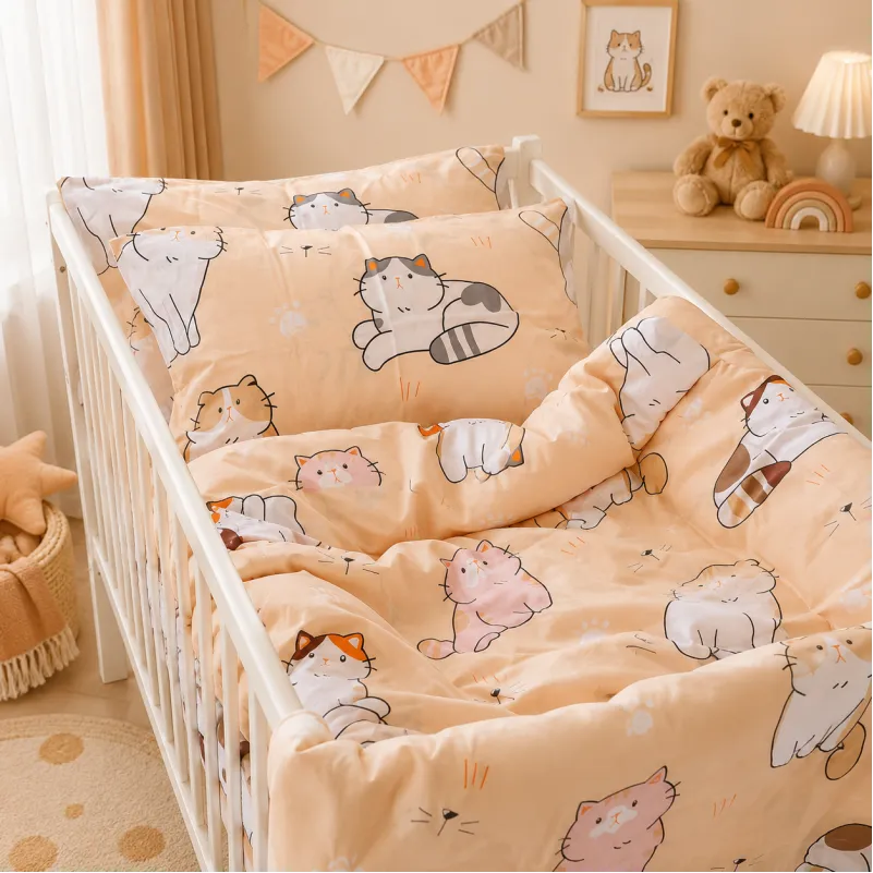 Комплект постельного белья Бязь BABY 17-0665 Cream Kittens Фото - 7