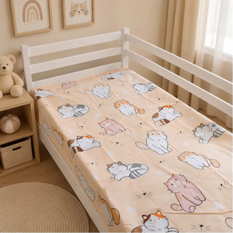 Комплект постельного белья Бязь JUNIOR 17-0665 Cream Kittens - 4