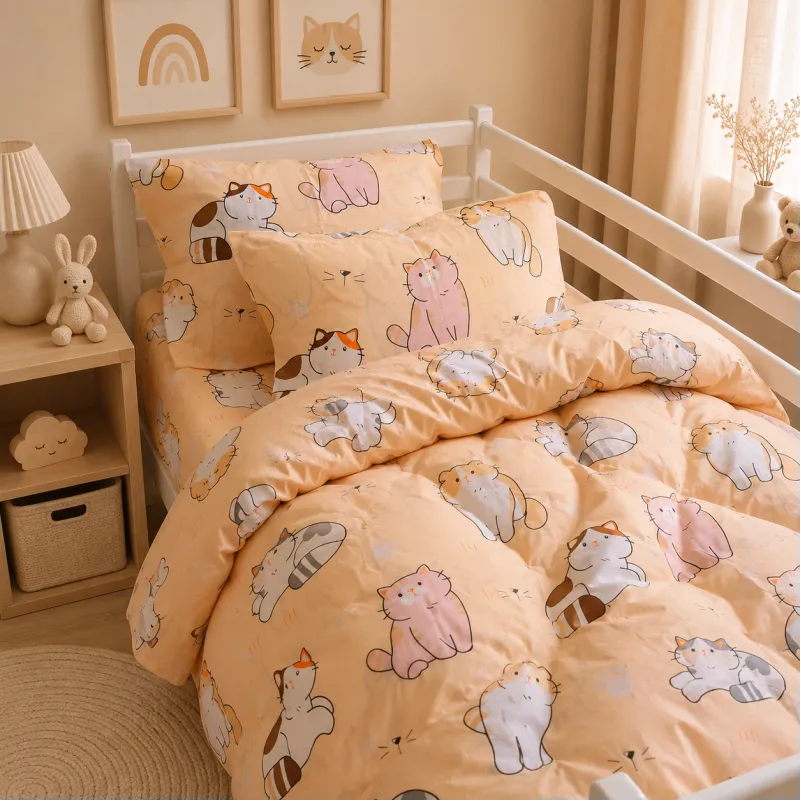 Комплект постельного белья Бязь JUNIOR 17-0665 Cream Kittens