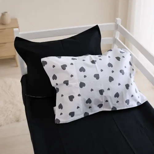 Комплект постільної білизни Бязь JUNIOR 17-0669 Black and White Love - 5