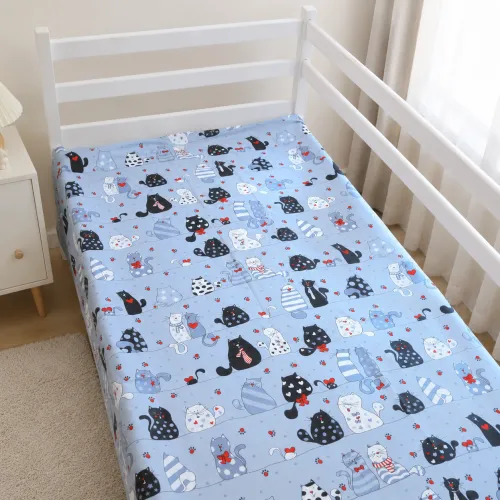 Комплект постельного белья Бязь JUNIOR 17-0671 With Love, Cats - 5