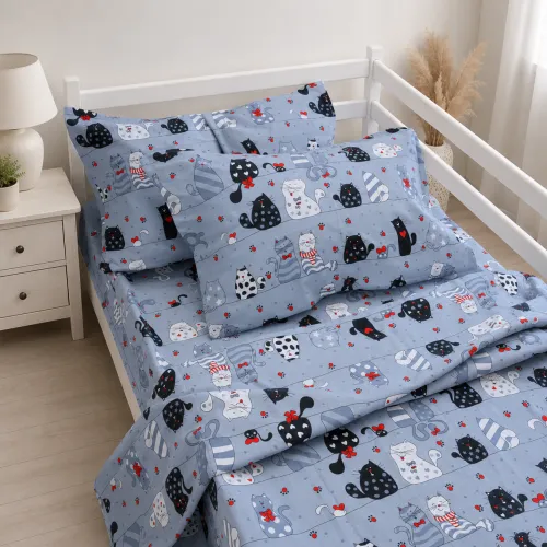 Комплект постільної білизни Ranforce Elite JUNIOR 17-0671 With Love, Cats - 1