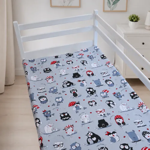 Комплект постельного белья Бязь JUNIOR 17-0672 Silver Owlets - 5