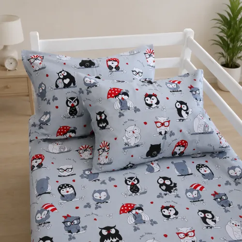 Комплект постільної білизни Ranforce Elite JUNIOR 17-0672 Silver Owlets - 5