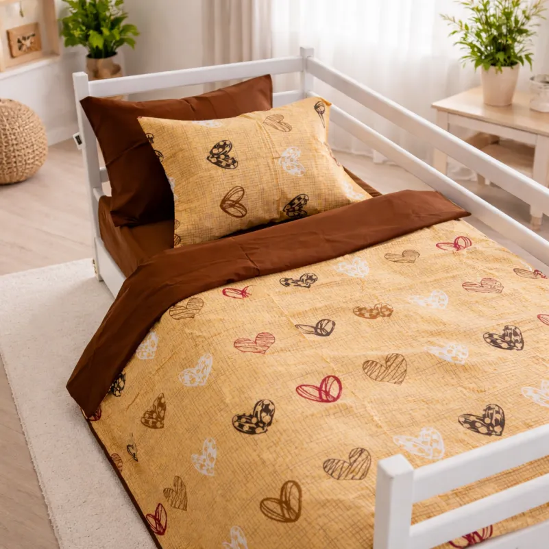 Комплект постельного белья Ranforce Elite JUNIOR 17-0705 Toffee Hearts - 7
