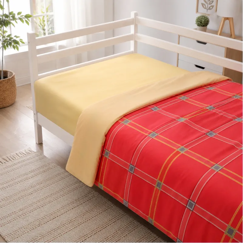 Комплект постільної білизни Ranforce Elite TEENAGER 17-0765 Checkered red Фото - 6