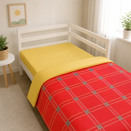 Комплект постільної білизни Бязь TEENAGER 17-0765 Checkered red - 5