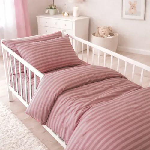 Комплект постельного белья Ranforce Elite BABY 17-0773 Nude stripes - 1