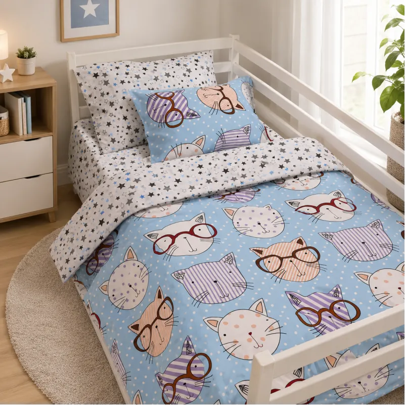 Комплект постельного белья Ranforce Elite JUNIOR 17-0785 Funny cats