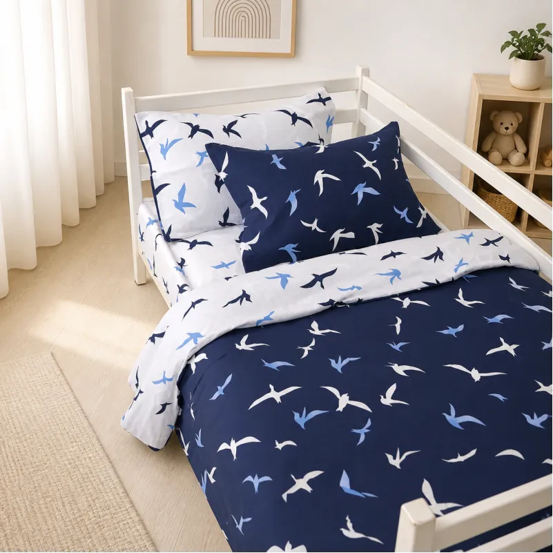 Комплект постельного белья Ranforce Elite TEENAGER 17-0825 Flying birds blue