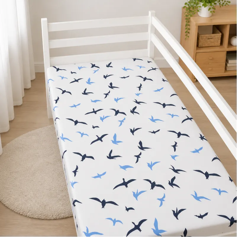 Комплект постельного белья Ranforce Elite TEENAGER 17-0825 Flying birds blue Фото - 6