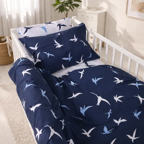 Комплект постельного белья Ranforce Elite BABY 17-0825 Flying birds blue - 1