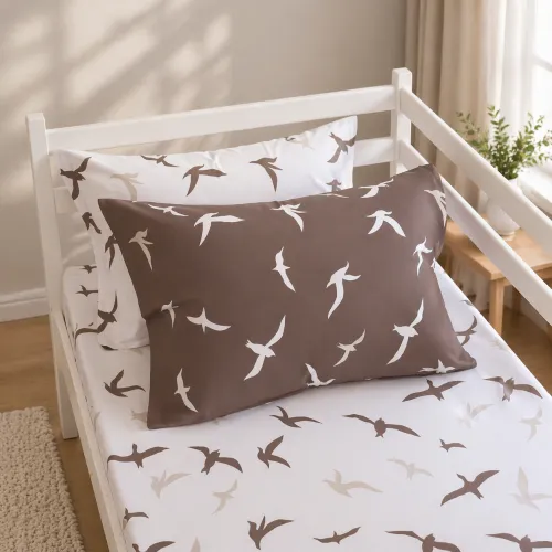 Комплект постельного белья Бязь JUNIOR 17-0826 Flying birds brown - 5