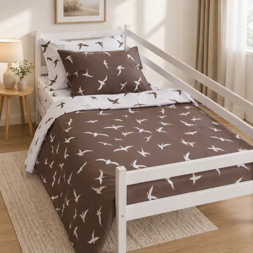 Комплект постельного белья Бязь TEENAGER 17-0826 Flying birds brown