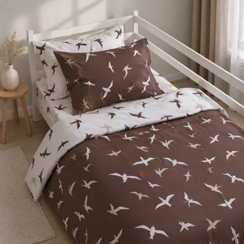 Комплект постельного белья Ranforce Elite JUNIOR 17-0826 Flying birds brown