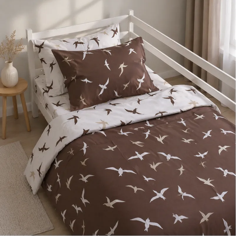 Комплект постельного белья Ranforce Elite JUNIOR 17-0826 Flying birds brown