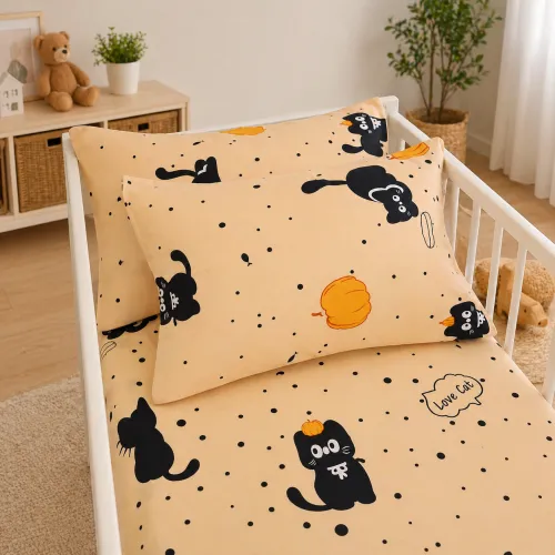 Комплект постільної білизни Бязь LITTLE KIDS 17-0856 Pumpkitty - 5