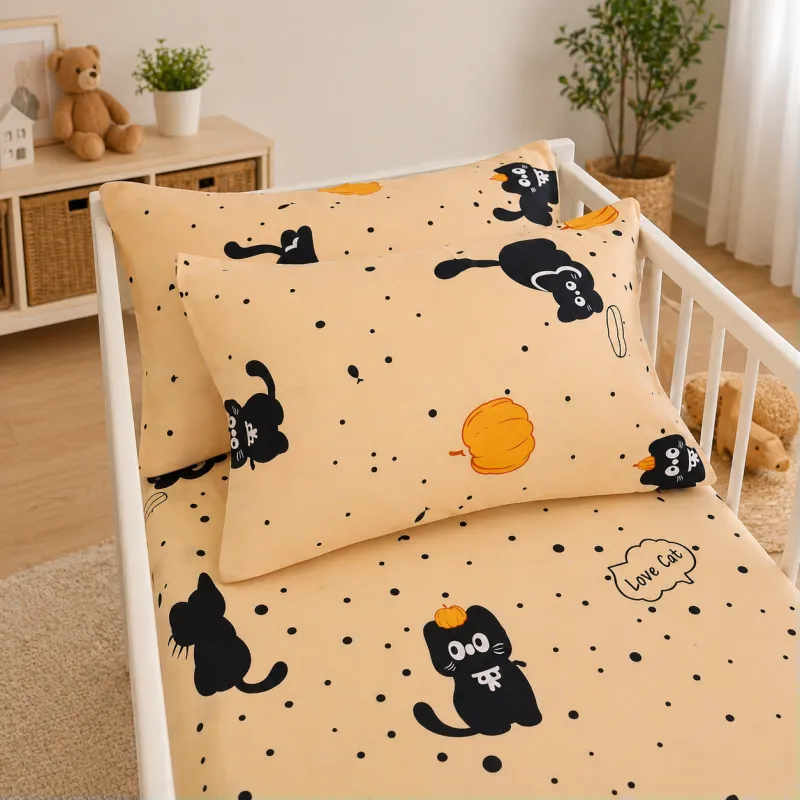 Комплект постельного белья Бязь LITTLE KIDS 17-0856 Pumpkitty - 4