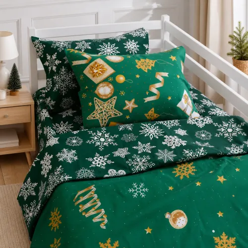 Комплект постельного белья Ranforce Elite JUNIOR 17-0876 Emerald Magic - 1