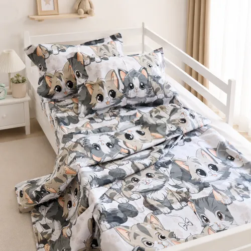 Комплект постельного белья  Бязь BABY 17-0970 Cuddle Cats