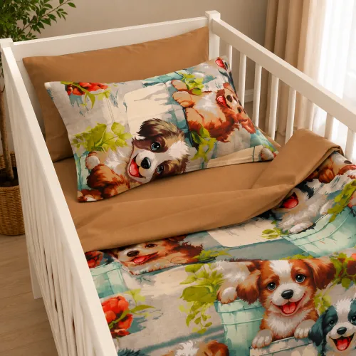 Комплект постільної білизни Ranforce Elite BABY 17-0982 Puppy Garden - 5
