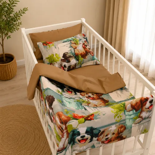 Комплект постільної білизни Ranforce Elite BABY 17-0982 Puppy Garden - 1