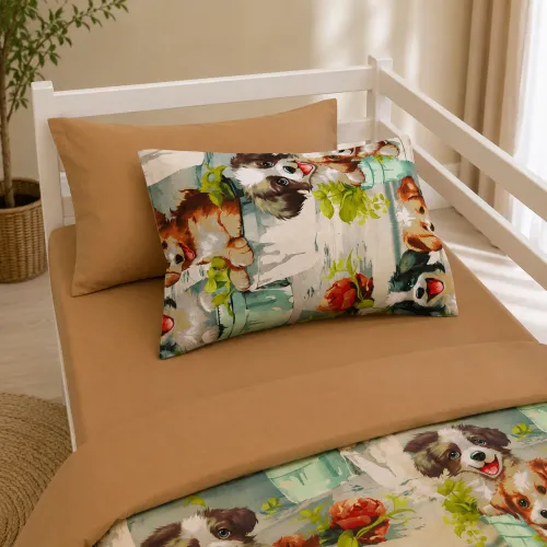 Комплект постільної білизни Бязь JUNIOR 17-0982 Puppy Garden - 1