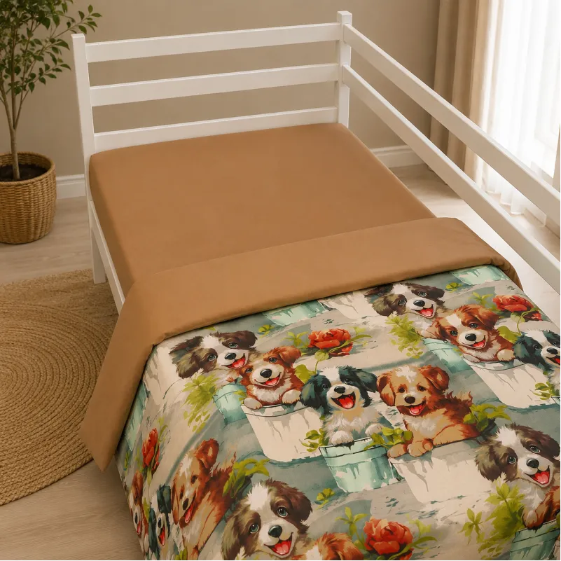 Простынь Ranforce Elite 17-0982 Puppy Garden - 2