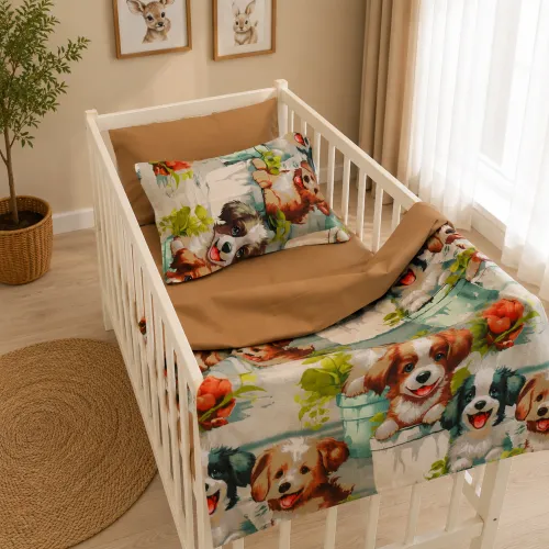 Комплект постільної білизни Ranforce Elite LITTLE KIDS 17-0982 Puppy Garden - 1