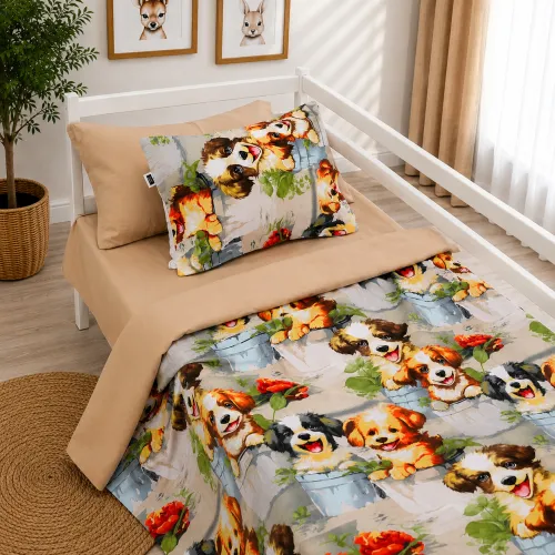 Комплект постільної білизни Ranforce Elite JUNIOR 17-0983 Puppy Picnic - 1