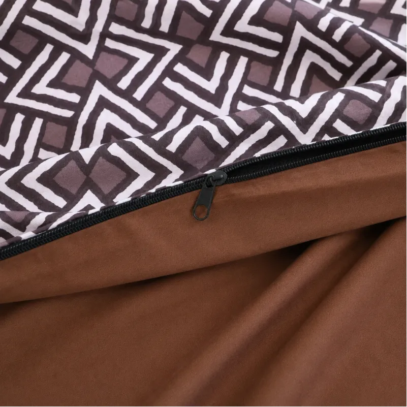 Комплект постільної білизни Сатин TEENAGER 22-1385 Brown Geometry Фото - 9