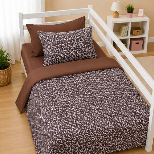 Комплект постельного белья Сатин TEENAGER 22-1385 Brown Geometry - 1