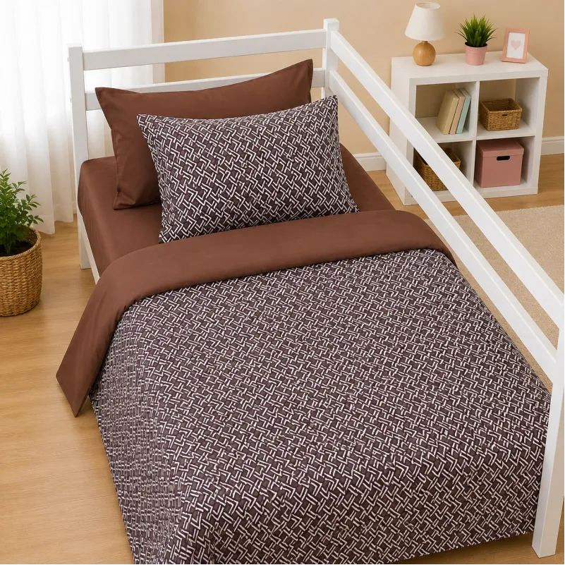Комплект постільної білизни Сатин TEENAGER 22-1385 Brown Geometry