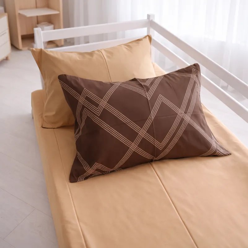 Комплект постельного белья Сатин JUNIOR 22-1413 Brown Geometry - 4