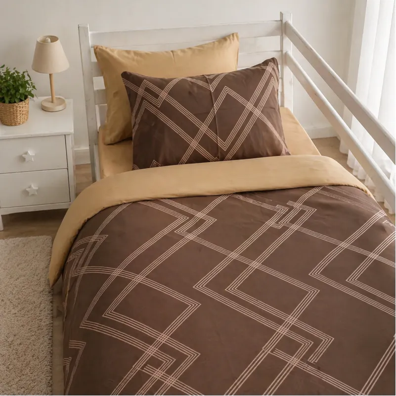 Комплект постельного белья Сатин TEENAGER 22-1413 Brown Geometry - 6
