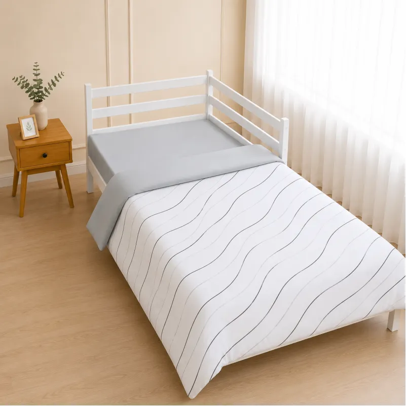 Комплект постільної білизни Сатин JUNIOR 22-1436 Gray Line Фото - 7