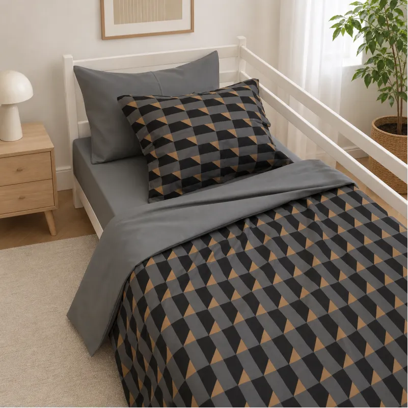 Комплект постільної білизни Сатин TEENAGER 22-1441 Dark Cube Pattern