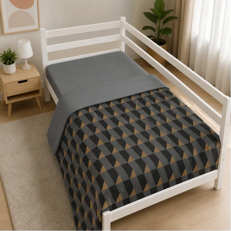 Комплект постільної білизни Сатин TEENAGER 22-1441 Dark Cube Pattern Фото - 6