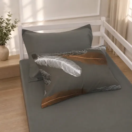 Комплект постельного белья Сатин TEENAGER 22-1453 Silk Feather gray - 5