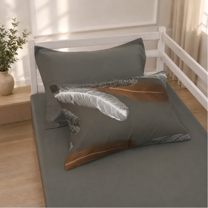 Комплект постільної білизни Сатин TEENAGER 22-1453 Silk Feather gray - 4