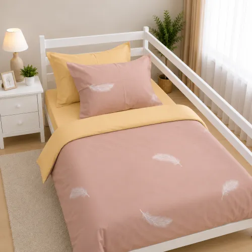 Комплект постельного белья Сатин TEENAGER 22-1454 Silk Feather creamy - 1
