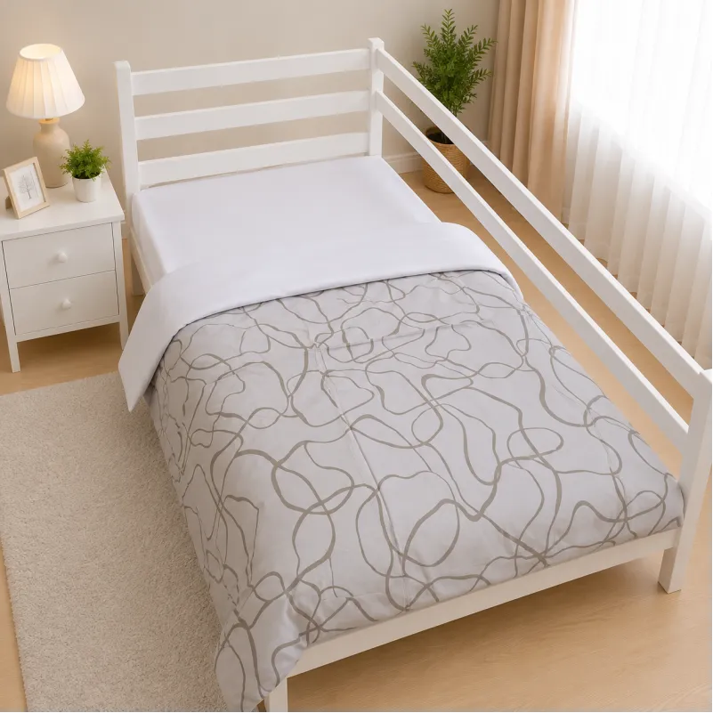 Комплект постельного белья Сатин TEENAGER 22-1460 Minimal Lines white Фото - 6