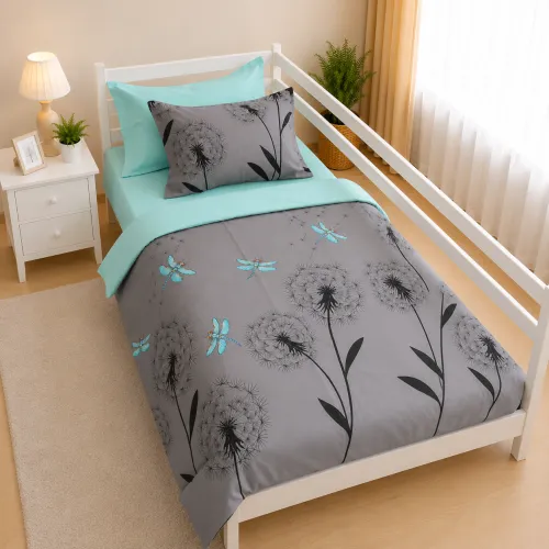 Комплект постільної білизни Сатин TEENAGER 22-1462 Dandeline gray - 1